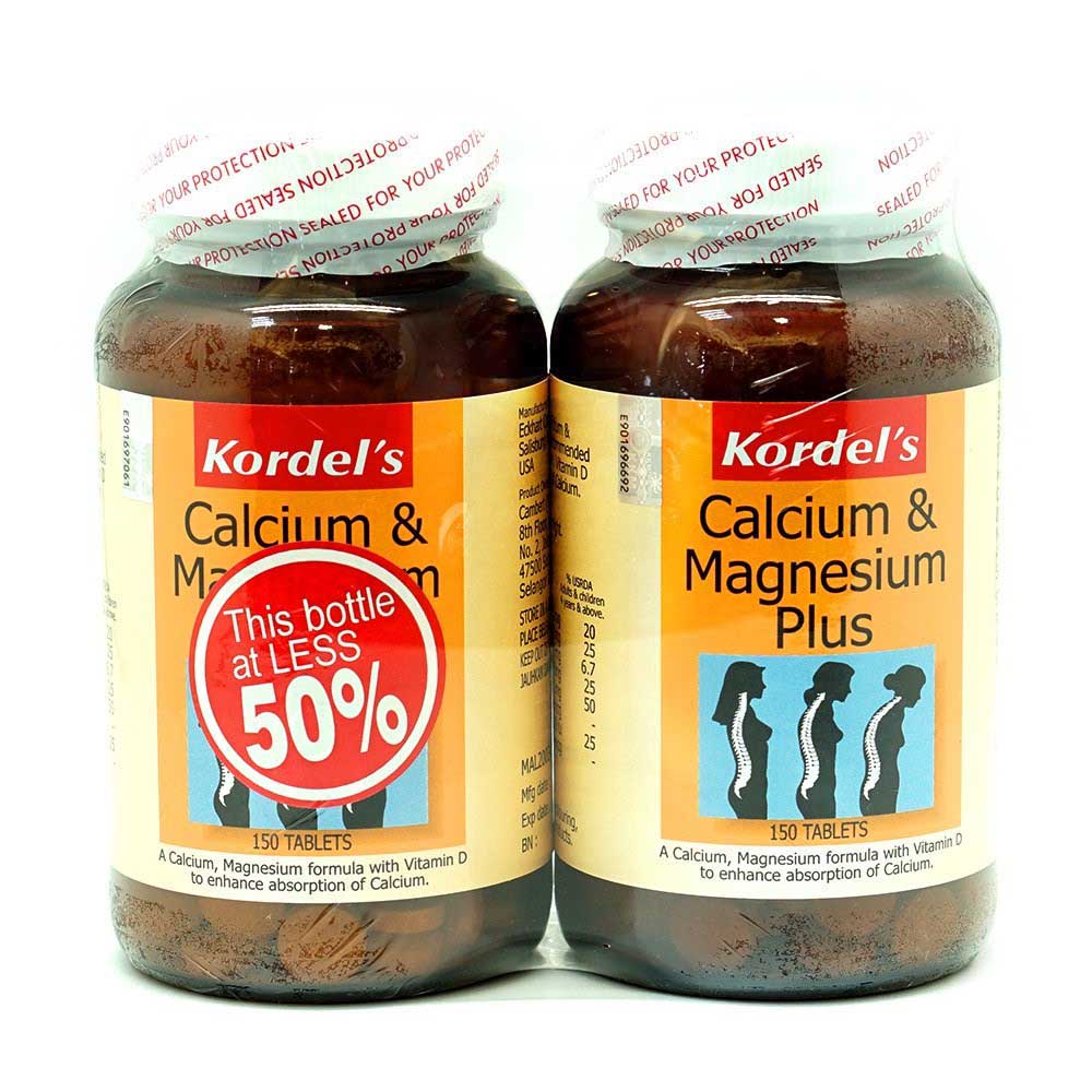Health Shop Kordel's Calcium & Magnesium Plus 2 x 150s