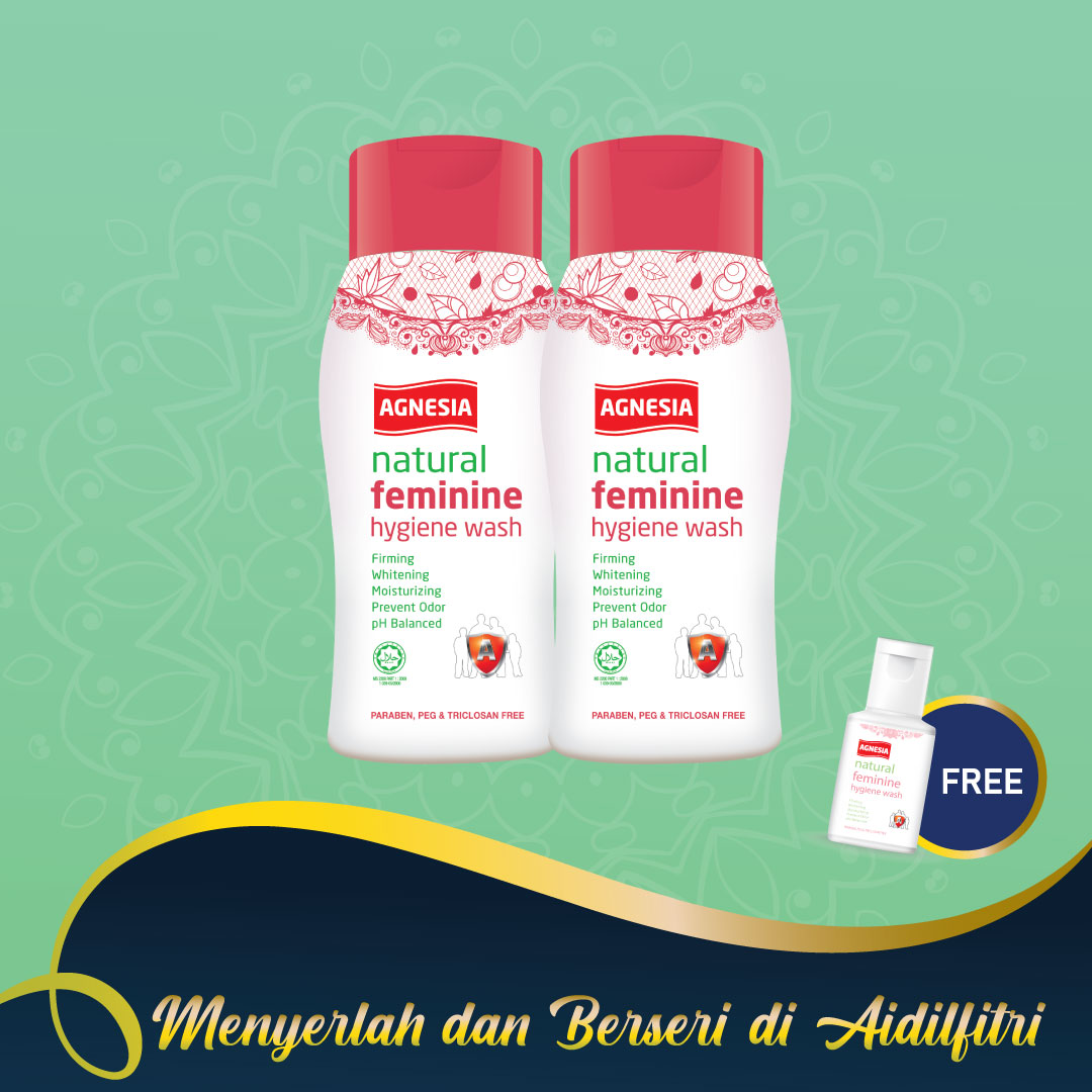 Health Shop Agnesia Natural Feminine Hygiene Wash 150ml Twin Pack FOC