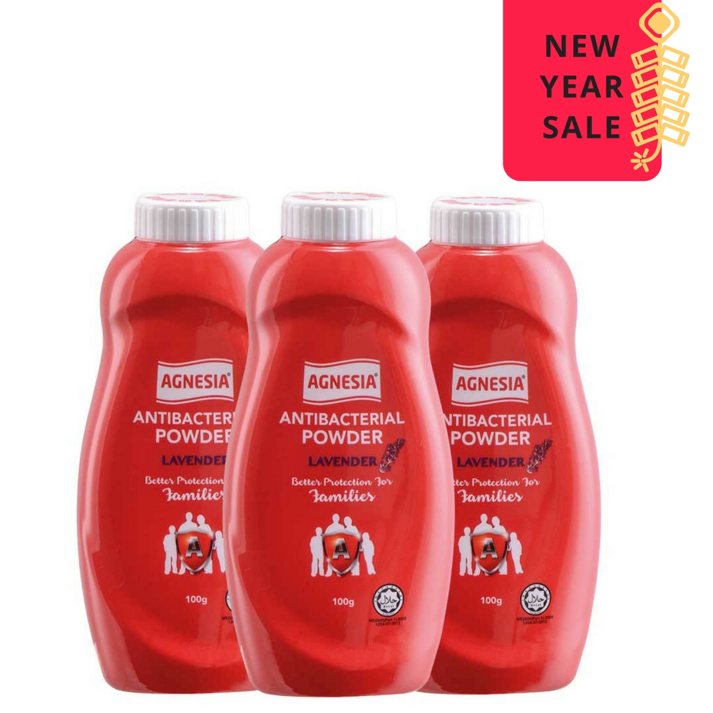 Health Shop Agnesia Antiseptic Dusting Powder 100g Triple Pack Lavender