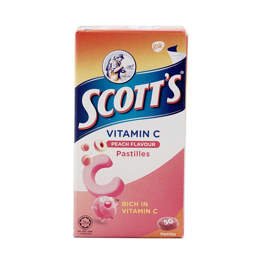 Health Shop - Scott's Vitamin C Pastilles Peach Flavour 50s